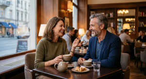 Conversazione tra adulti dopo una conoscenza online
