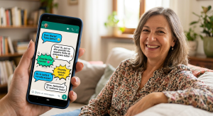 Conversazione online tra adulti