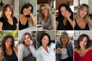 Profili di donne mature registrate su un sito di incontri